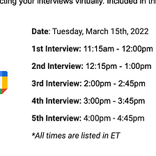 Take away from my google onsite interview.