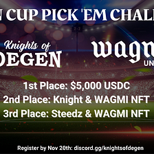 Knights of Degen and WAGMI United Team Up For World Cup Community Contest ⚽️
