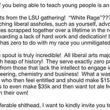 My Comments on the Religion of White Rage Panel at LSU