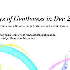 31 Days of Gentleness in Dec 2021