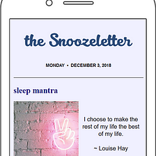 Introducing The Snoozeletter!