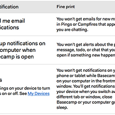 New: Better control over email and phone notifications in Basecamp 3