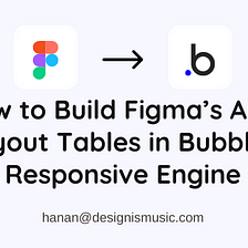 How to Build Figma’s Auto Layout Tables in Bubble’s Responsive Engine