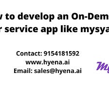 How to develop an On-Demand car service app like mysyara