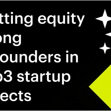 Splitting equity among co-founders in Web3 startup projects: golden rules