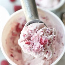 Simple Homemade Raspberry Ice Cream