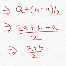 Diff between (a+b)/2 and a+(b-a)/2