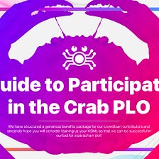 Guide to Participate in the Crab PLO