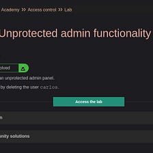 Port Swigger Access control vulnerabilities — Lab 1