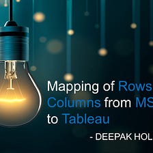 Mapping of Rows and Columns from MS-Excel to Tableau