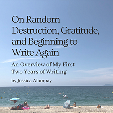 On Random Destruction, Gratitude, and Beginning to Write Again