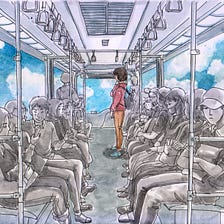 The anxious boy and his love stories on public transportation