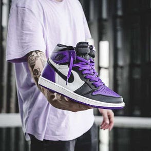 real vs fake court purple 1s