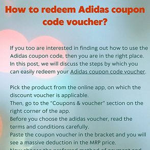 Adidas Coupon Code Voucher – Medium