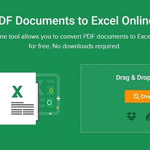 how to convert pdf to excel online free