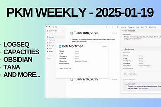 PKM Weekly — 2025–01–19