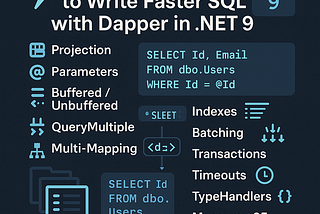 11 Practical Ways to Write Faster SQL with Dapper in .NET 9 (Clean Architecture, Copy-Paste Ready)