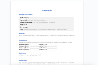 Streamline your UX work using a project brief