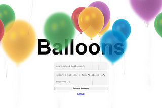 Adding a Balloon Celebration Effect to Your Projects with Balloons-js 🎈