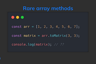 Nobody Wants To Use These Array Methods😭