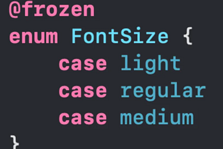 @frozen in Swift