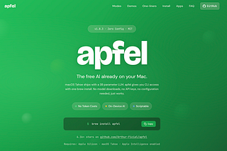 Apfel: The AI Already On Your Mac