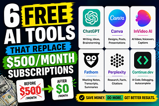6 Free AI Tools That Replace $500/Month Subscriptions