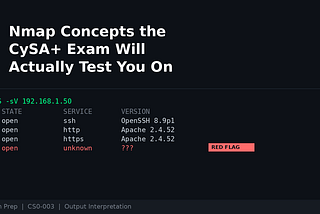 6 Nmap Concepts the CySA+ Exam Will Actually Test You On