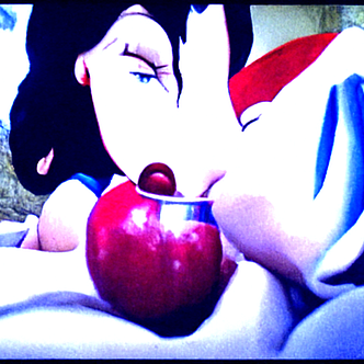 AI Generated snow white with a hangover
