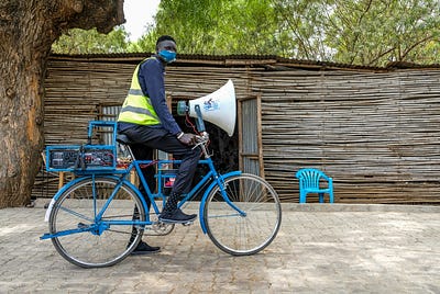 Blue Messenger Bicycles bring lifesaving information to South Sudan