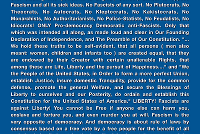 Democracy is the only way to ensure Your Inalienable Rights…Your Freedom! For All of Us Moderates.