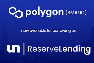 ReserveLending Update: $MATIC is ON 💡