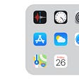 iOS’s icons inside a folder.