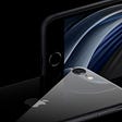The black iPhone SE.