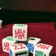 Stack of Dice for poker game