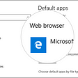 Change the default Windows 10 web browser app