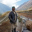 hard day in the mountains in Sangla valley, Himachal Pradesh