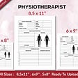 PHYSIOTHERAPIST JOURNAL 120 pages Ready to Upload PDF used as Low Content Planner tracker or Log Book KDP, Size 6x9 8.5x11 5x8 Commercial Use