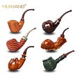 Exquisite Carved Hand Made Tobacco Pipes with Cumberland Stem