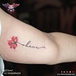 Flower Tattoo with Name on Hand