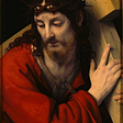 (Christ Carrying the Cross by Andrea Solario, 1513, portrays the crown of thorns)
