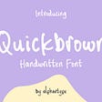 Quickbrown Font Download Free_632c49791cb94
