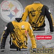 Personalized Pittsburgh Steelers Baseball Jacket