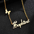 Gold Filled Custom Name Personalized Pendant Necklaces for Women