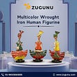 Multicolor Wrought Iron Human Figurine | Zugunu.com