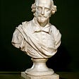A white bust of Shakespeare. Tony Atkinson