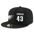 NFL Philadelphia Eagles #43 Darren Sproles Snapback Adjustable Stitched Player Hat - Black/White