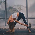 A girl debunking the famous myth that yoga is harmful for the body.