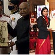 Mithali got Major Dhyan Chand Khel Ratna while Shikhar Dhawan got Arjuna Award