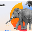 A dolphin jumps over an elephant, illustrating the competition between MySQL and PostgreSQL. Which is best for you?